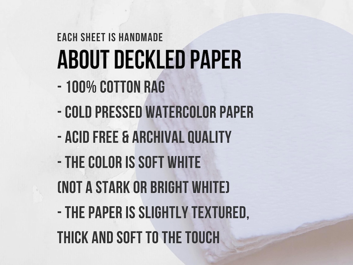 Blank Deckled Edge Paper, Hand Torn - Etsy
