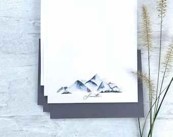 Mountain Letter Writing Stationery Set Personalized   Perfect Letter Writing Set Design 12