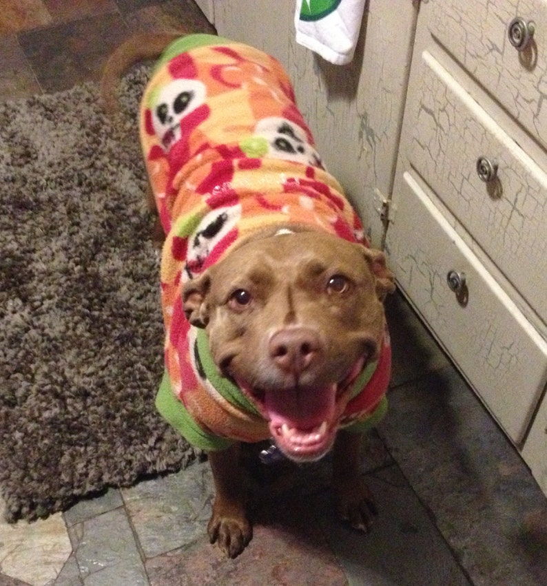 CUSTOM SIZE & PRINT Fleece Dog Sweater Large to Extra Large Etsy