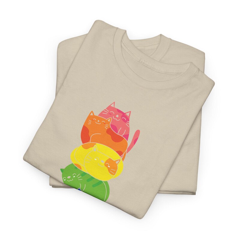 Rainbow Cat Pride Shirt | Colorful Cat Stack LGBTQ Tee | Gay Pride Gift ...