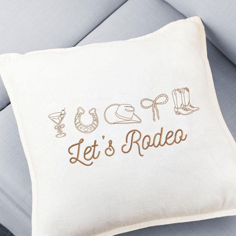 Machine Embroidery Rodeo Let’s Rodeo Western Cowgirl Machine Embroidery File, 4-8 Inches ...