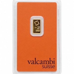 0.5g Valcambi Suisse Gold Bar, .9999 Fine 24K Gold Bullion