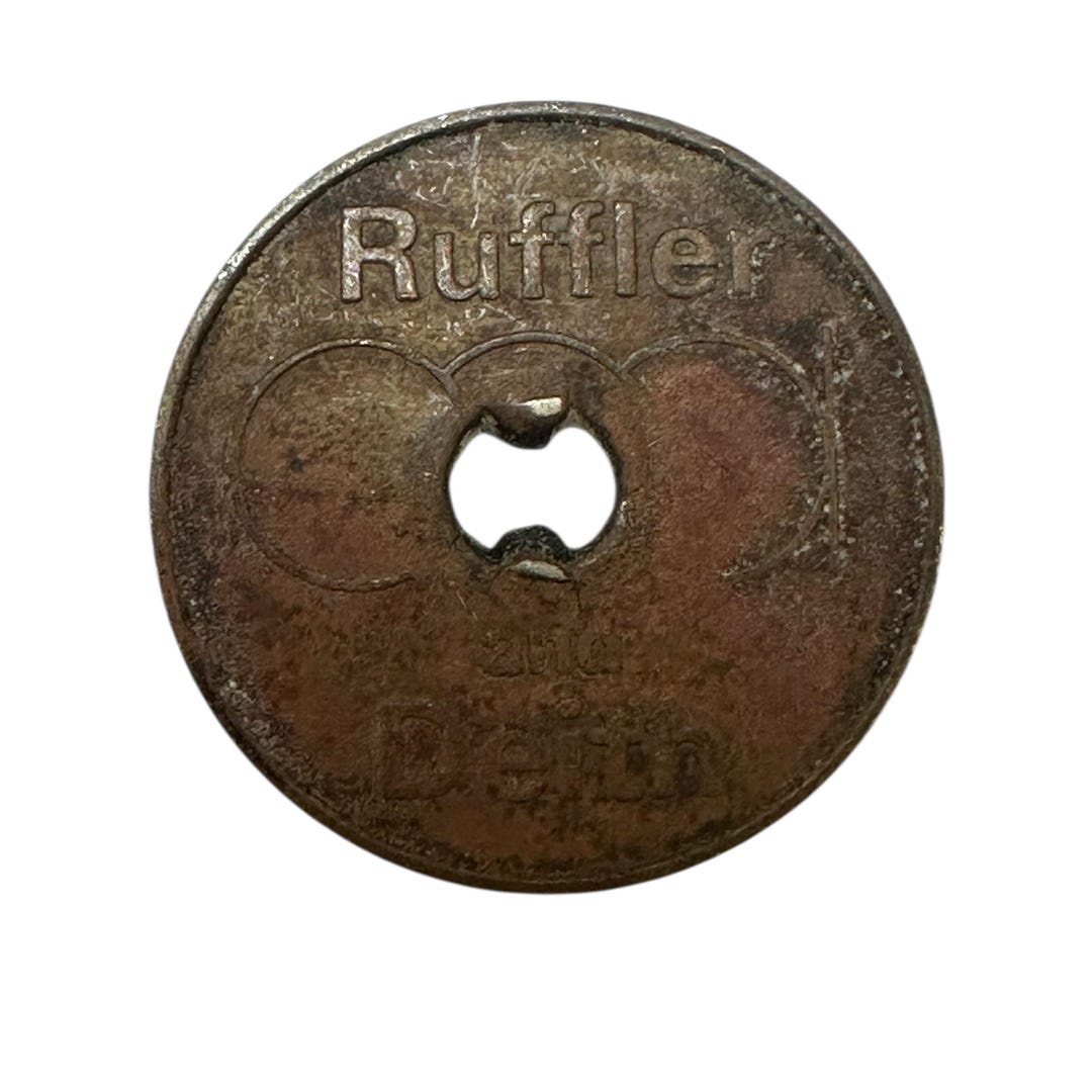 German Advertising Token “ruffler Und Deith” (holed) - Etsy