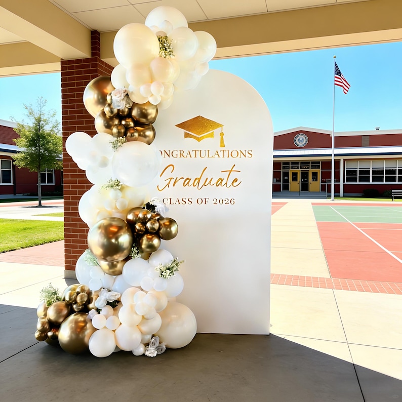 2026 Graduation Arch Cove Backdrop - Congratulations Grad Cap Photo ...