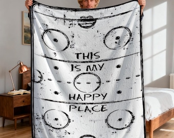 Hockey Blanket, Soft Minky Fleece Throw, Game Day Gift