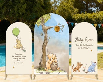 Fondo de arco de Winnie the Pooh: decoración para fiesta de cumpleaños