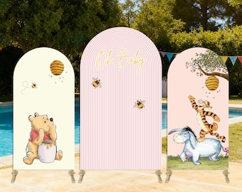 Fondo de arco de Winnie the Pooh: decoración para fiesta de cumpleaños