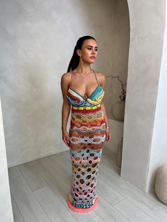 crochet boho maxi dress Sirena Crochet Maxi Set | Vacation Ready Maxi Dresses – Boho Chic Styles main image 1