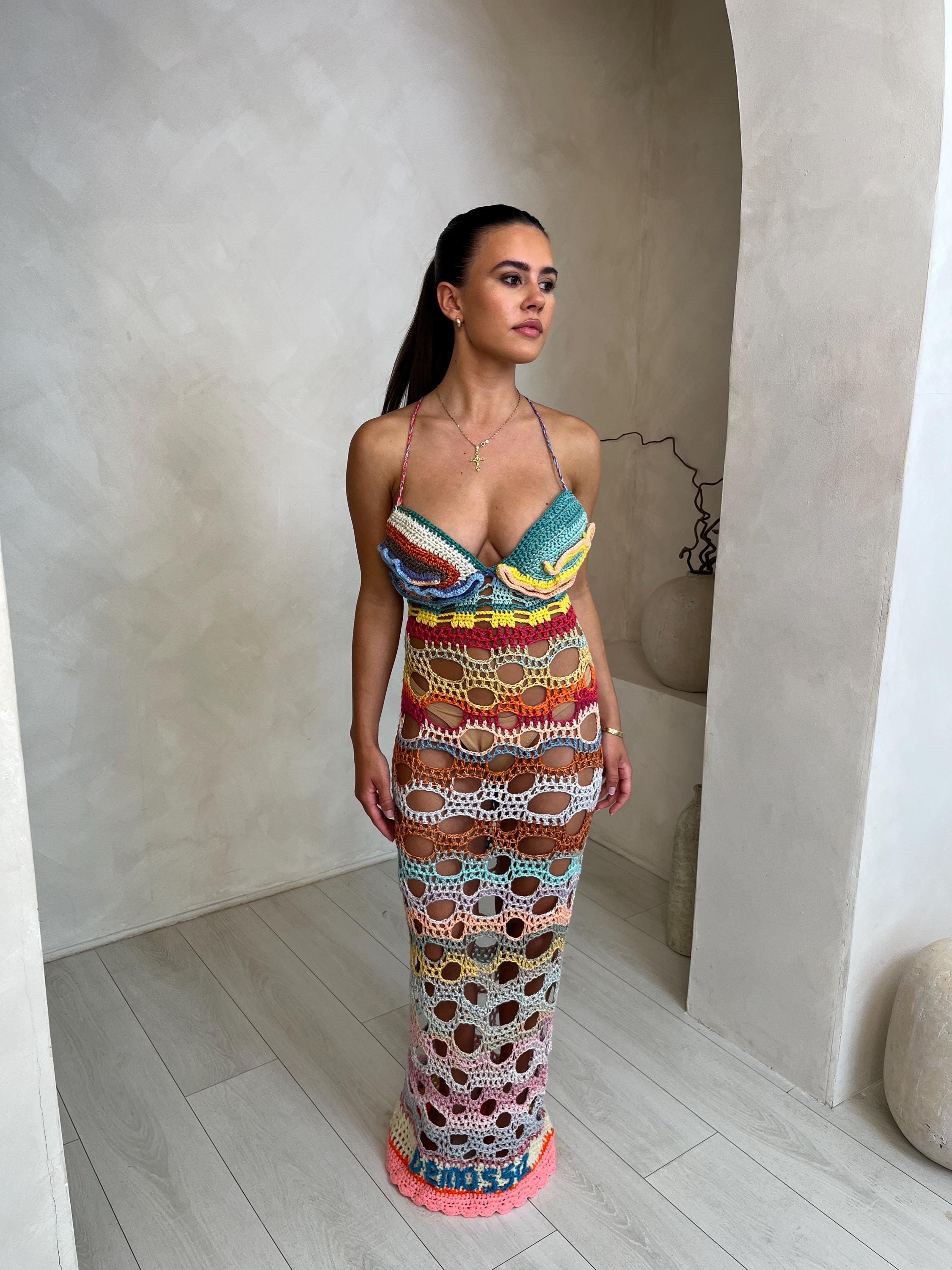multicolor crochet maxi dress Simply Summer Crochet Maxi Dress - Multi Color