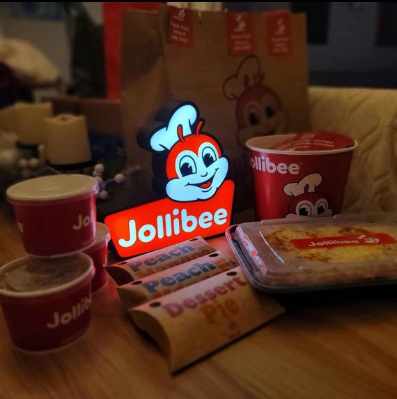 Jollibee Inspired Dimmable LED Sign (USB Powered) - Etsy