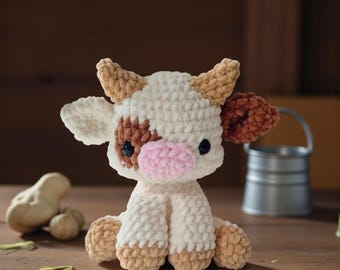 Wzór na szydełkową krowę amigurumi | Pluszowa zabawka Celeste (PDF)