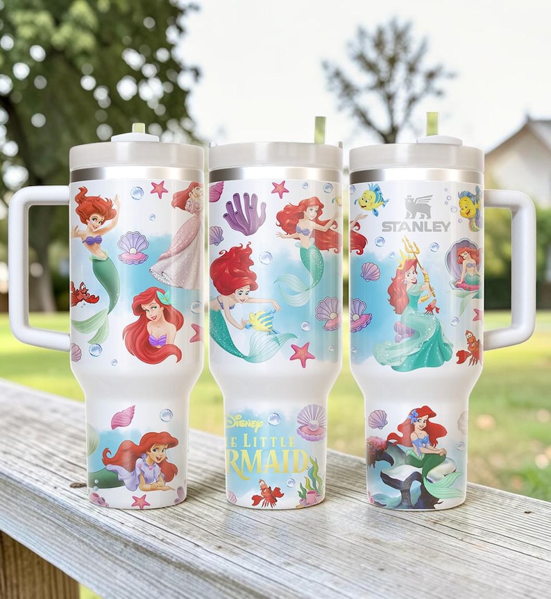 Lilla sjöjungfrun tumbler 40oz, Ariel sjöjungfrukopp bild 8