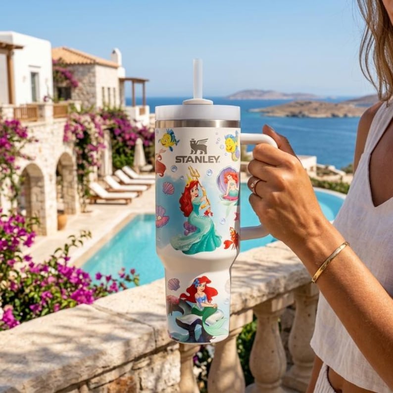 Lilla sjöjungfrun tumbler 40oz, Ariel sjöjungfrukopp bild 1
