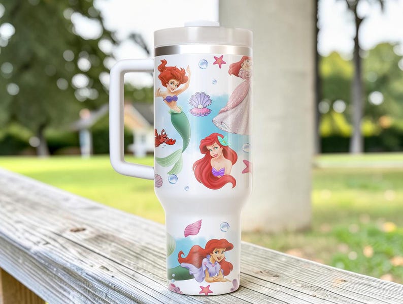 Lilla sjöjungfrun tumbler 40oz, Ariel sjöjungfrukopp bild 7