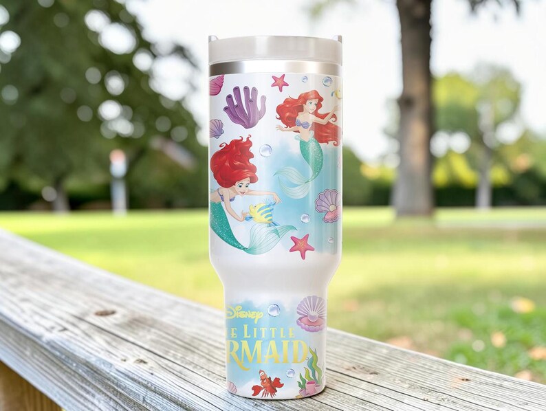 Lilla sjöjungfrun tumbler 40oz, Ariel sjöjungfrukopp bild 6