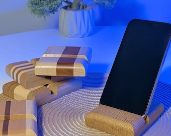 Wooden Phone Holder, Device Stand