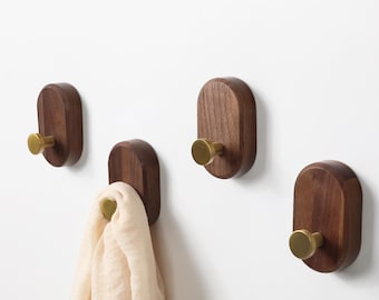 Urodzinowy wieszak z drewna orzechowego, nowoczesny wieszak na ubrania, wieszak ścienny, rustykalny wystrój ścienny, minimalistyczny design, wieszak na ręczniki, przedpokój