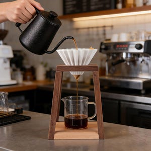 Könnte beinhalten: Ein weißes, rustikales Holzschild mit dem handgeschriebenen Wort "Welcome". Ein kleines dekoratives Herz ist unten angebracht. Der verschwommene Hintergrund deutet auf eine Holzoberfläche hin, was einen rustikalen Stil erzeugt.