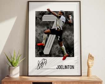 Joelinton Poster: Newcastle Football Print, Soccer Wall Art Poster