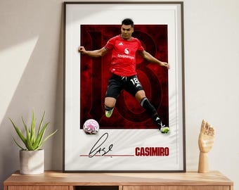 Casemiro Football Poster: Manchester Soccer Fan Art