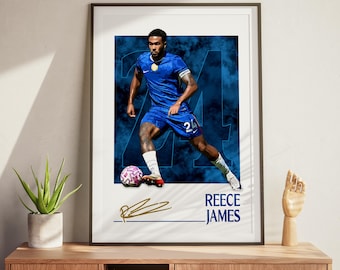 Poster di Reece James: decorazione murale del Chelsea Football, regalo per i tifosi