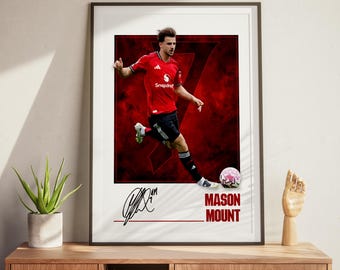 Mason Mount Poster: Manchester Football Fan Art