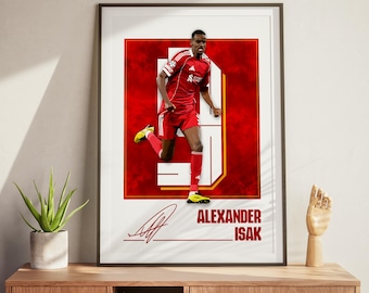 Isak Football Art Print: Vector-Photo Liverpool Poster