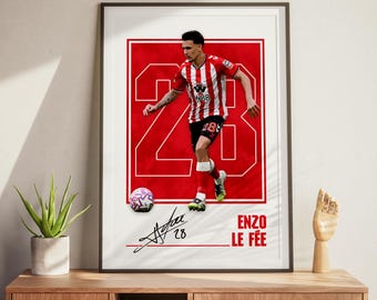 Enzo Le Fee Poster: Sunderland Soccer Poster, Football Print