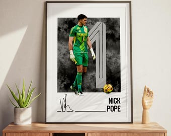 Nick Pope Poster: Newcastle Fan Gift, Soccer Wall Art