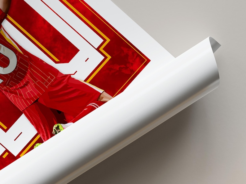 Pôster Jota: Presente de pôster de futebol, arte de parede do Liverpool Soccer imagem 7