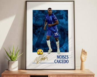 Caicedo Poster: Chelsea Football Wall Art, Football Gift