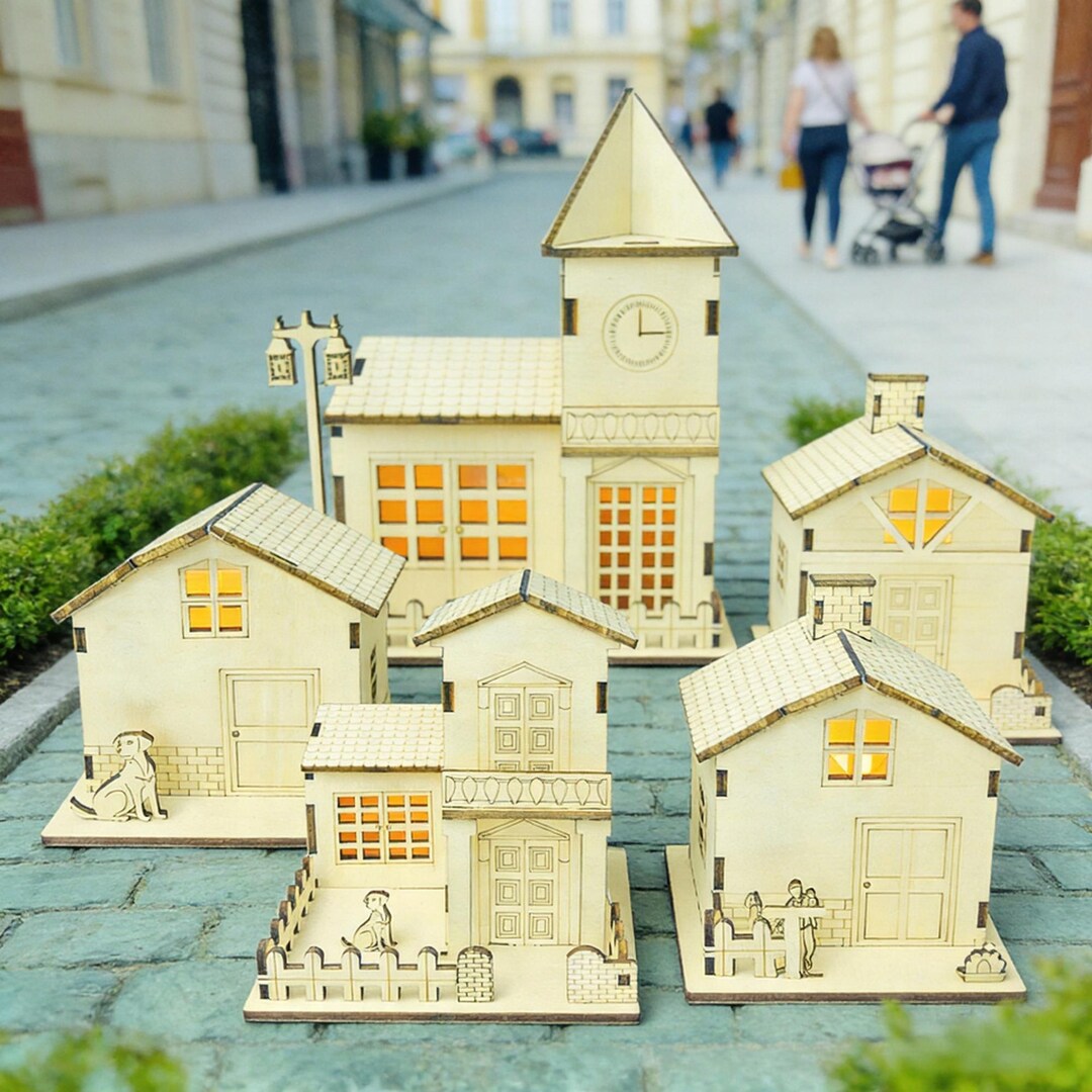 DIY Miniature Wooden House Kit | 3D Puzzle With LED Light - Etsy