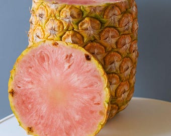 15+ Pinkglow Pineapple Seeds | Exotic Pink Flesh Pineapple, Tropical Fruit Plant, Garden Planting