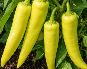 Sweet Banana Peppers – Mild NON-GMO Pickling & Garden Seeds