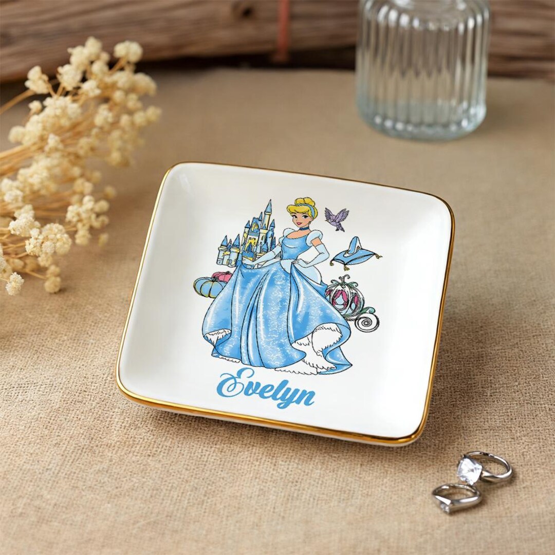 Personalized Princess Ceramic Trinket Dish, Girls Room Decor - Etsy