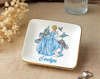Plato de cerámica personalizado con forma de princesa para decorar la habitación de las niñas.