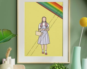 Dorothy Poster – minimalist design | Wizard of Oz | Judy Garland | Wicked | A4 Print