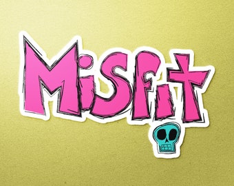 Misfit Die-cut vinyl sticker for skateboard, tumbler, car, computer, notebook