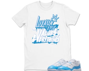11 UNC University Blue White Low 2026 T Shirt Match Loyalty