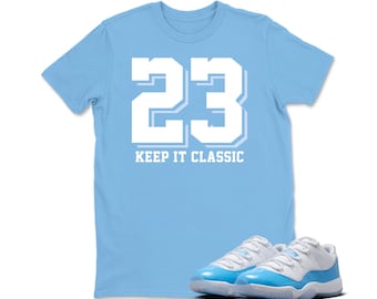 11 UNC University Blue White Low 2026 T Shirt Match Keep It Classic