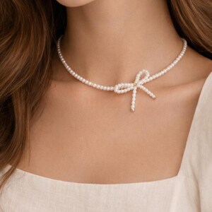 Collana corda fiocco fuxia - Gioielli - Collane - di Creazioni Pam
