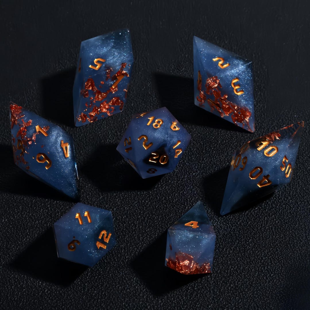 Dd Set Handmade Resin D&D Dice Set, Sharp Edge, Tabletop RPG - Etsy
