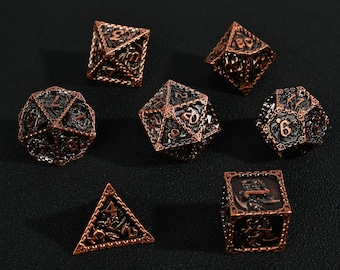 Metal Dice Set, 7pcs Polyhedral D&D RPG Dice