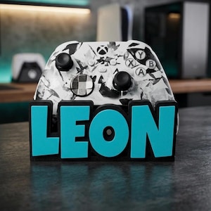 Gamer Gift – Xbox Controller Holder with Personalized Name – Custom 3D Printed Gift – Gaming Accessory for Xbox