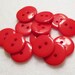 20 Resin Red 23mm Buttons, Red Sewing Buttons - Etsy