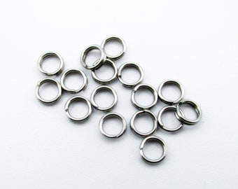 Stainless Steel Double Split Jump Rings, Pack of 20/40 Jump Rings, 5 mm, Thickness 1.4mm, Jewelry Making Supplies