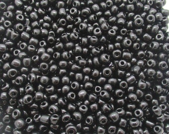 Black Seed Beads, 4x3mm Seed Beads , 20Grams, Jewelry Making Supplies  SB4