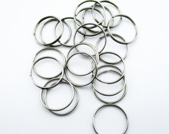 40 Stainless Steel 14mm Double Split Jump Rings, 1.4mm Thickness, Jewelry Making Supplies, Jump Rings