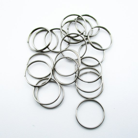40 Stainless Steel 14mm Double Split Jump Rings, 1.4mm Thickness