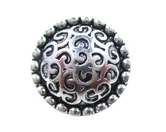 Metal Shank Buttons Antique Silver, Pack of 10 Buttons, 15mm, Shank Buttons, Buttons, Sewing, Crafts   (Box2M)